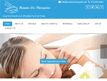 Tablet Screenshot of handsontherapies.net